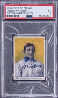 1910 D322 Tip Top Bread Honus Wagner, Pittsburgh Pirates – PSA EX 5 "1 of 3!"